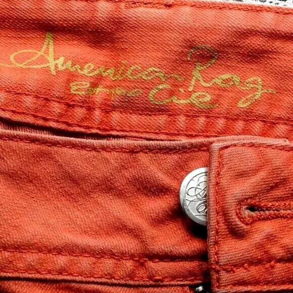 American Rag Skinny Ankle Jeans Burnt Orange Juniors Size 5 - Picture 7 of 10